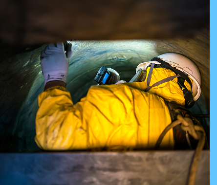 worker inside confined space