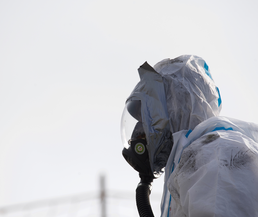 SITEX expert wearing personal protective equipment